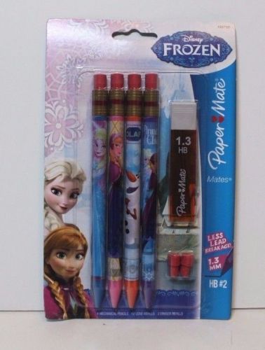 Disney&#039;s FROZEN Papermate 1.3mm Mechanical Pencil 4 Pack w/Lead &amp; Eraser Refills