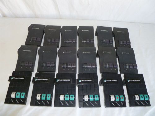 Lot of 18 plantronics m10  and m12 headset amplifier base only for sale
