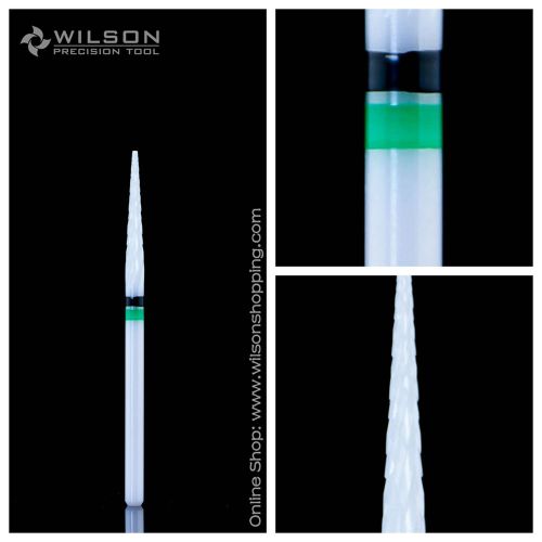 Flat Top Conical Shape - WILSON White Zirconia Ceramic Dental Lab Burs