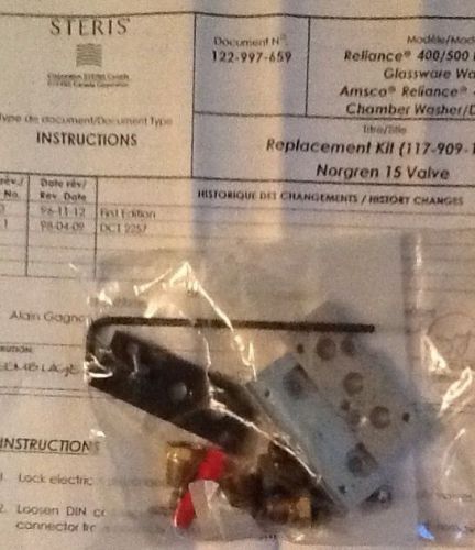 New!! STERIS NORGREN PNEUMATIC VALVE REPLACEMENT KIT 117-909-117 (RV $500)