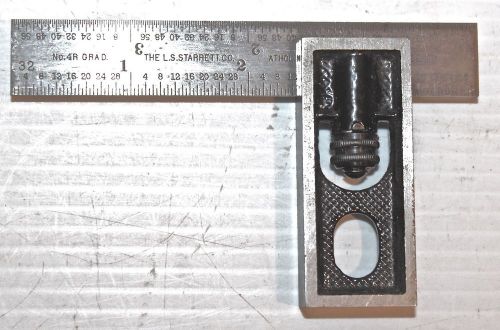STARRETT OLD STYLE 4&#034; ADJUSTABLE MACHINIST SQUARE W4 GRADUATION RULE VERY CLEAN