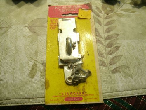 cr1    Shelby Standard  Hinge Hasp 4-1/2&#034; Zinc Finish NEW IN PACKAGE