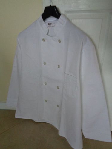 NEW PLUS SIZE CHEF COAT ARTEX APPAREL SIZE 48/2XL WHITE UNISEX