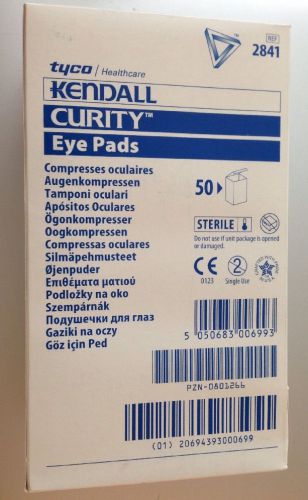 Box of 50 tyco kendall curity 2841 eye pads oval eye pad 1 5/8&#034; x 2 5/8&#034; sterile for sale