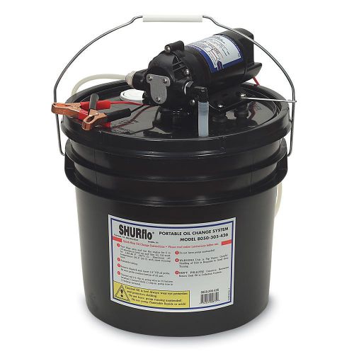 Shurflo oil change pump w/3 gallon bucket - 8&#039; [2.4 m] cable w/battery clips for sale