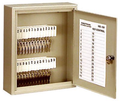 BUDDY PROD Key Cabinet, Lockable, Holds 30 Keys, Gray