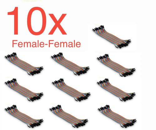 Wholesale 10x Female-Female Wire Breadboard Jumpers 20cm 80 Pin 40P Arduino DZ88