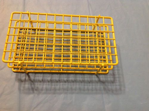 Poxygrid® epoxy coated wire test tube rack for 10 to 13mm tube, yellow, 72-place for sale