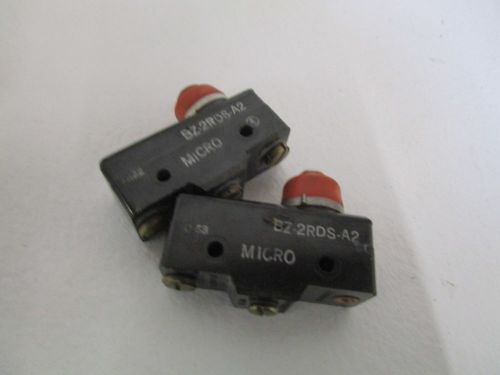 LOT OF 2 MICROSWITCH LIMIT SWITCH BZ-2RDS-A2 *USED*