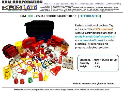 Osha lockout tag out kit electrical mechanical kit for sale