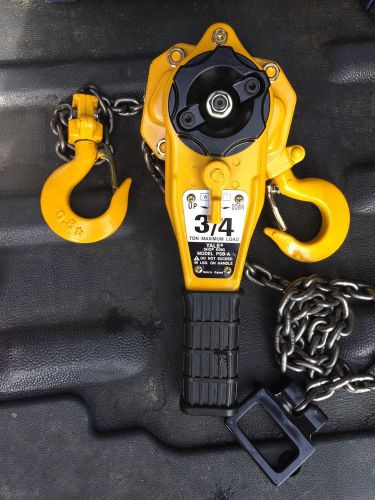 Yale 3/4 ton manual lever operated chain hoist 5&#039; lift for sale