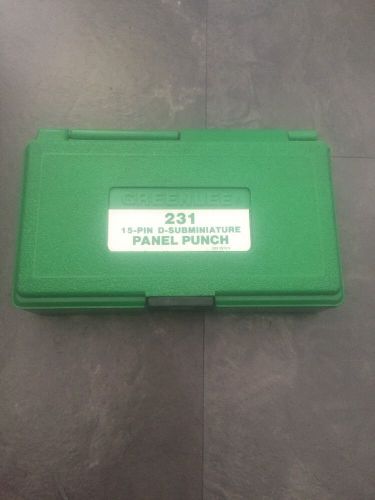 Greenlee Textron 15 Pin D-Subminiature Panel Punch 231
