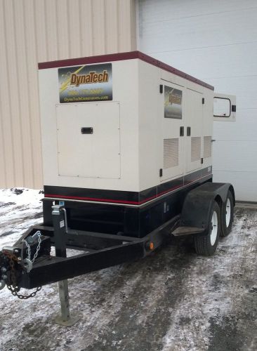 60kw perkins, diesel, multi voltage, trailer-mounted generator - refurbished! for sale