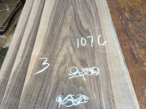 Wood  Walnut Veneer 113x12,15,17 total 3  pcs RAW VENEER1/46 N1076.