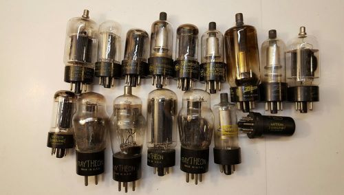 Vintage Westinghouse, Zenith &amp; Ratheon Electronic Tubes Lot of 16 Untested