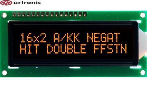 ART-US LCD 2x16 with LED b/l - A/KK HD44780 Blackline! [ART016002E36-DLA-R]