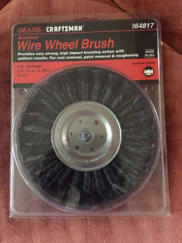 Sears craftsman knotted wire wheel brush 6&#034; fits 1/2&#034; to 5/8&#034; for sale