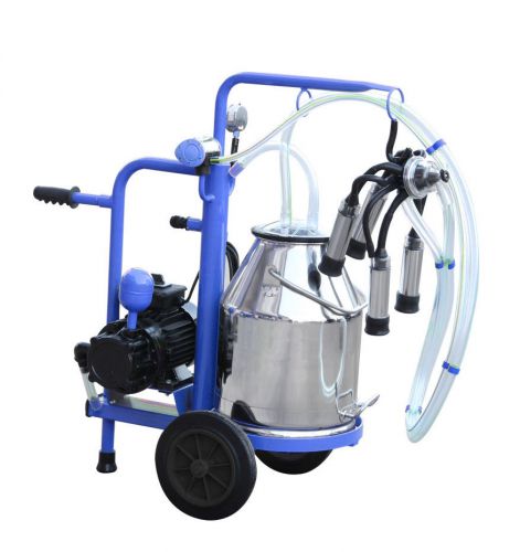 Milking Machine for Cows 120V 30L/ 7.4 US Gal Stainless Steel Milker FREE Extras