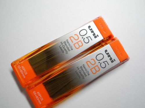 2Xtube UNI-BALL Nano Dia 0.5mm pencil leads 2B (80pcs)
