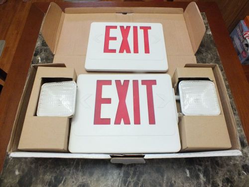 Exitronix Red Letter Exit Sign With Emergency Lights VEX/U/BP/WB/WH/EL-90