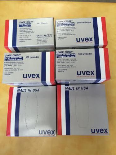 UVEX Clear Lens Cleaning Tissues 500 Sheets 6 units