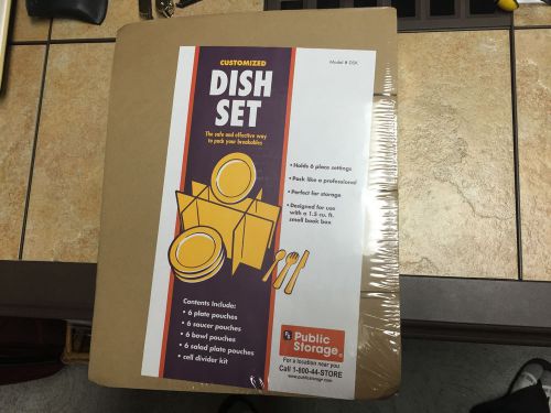 NIB Public Storage 6 Dish Packing Kit New Box Material Plates Dishes