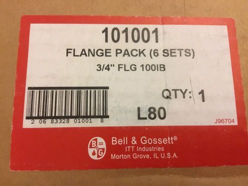 New bell &amp; gossett b&amp;g 101001 set of 3/4&#034; w/bolts pump flange (p316w) for sale