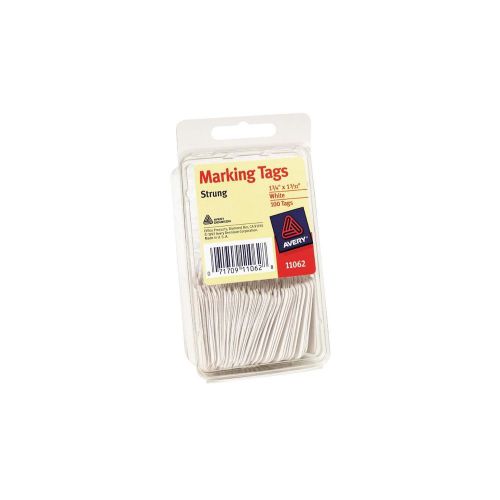 White Marking Tags Strung 1.75 x 1.093 Inches Pack of 100 (11062) Office NEW