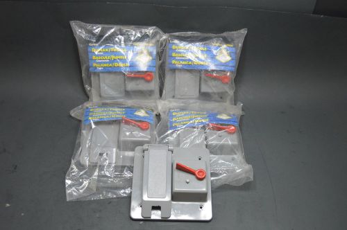 NEW LOT OF 5, CARLON, WEATHERPROOF DUPLEX TOGGLE COVER, E9G2DSN, NEW