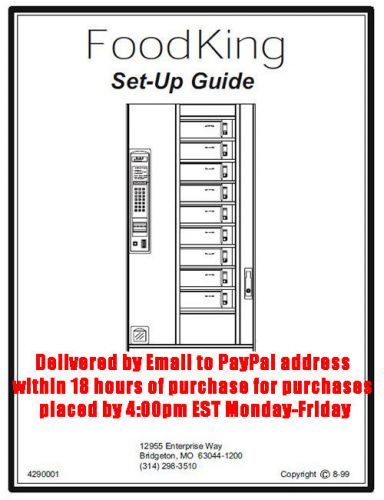 GPL polyvend Food King 429 Setup PDF sent by email