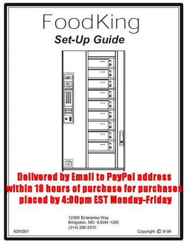 GPL polyvend Food King 429 Setup PDF sent by email