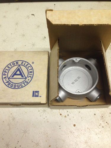 Appleton electric sehx50 conduit outlet box x 1/2 in hub iron unilet - lot of 5 for sale