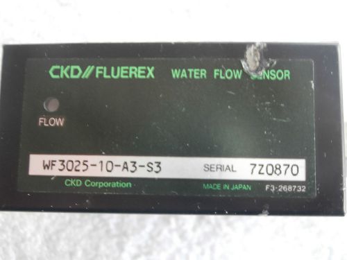 CKD Fluerex WF3025-10-A3-S3 Water Flow Sensor 302510A3S3  Made in Japan