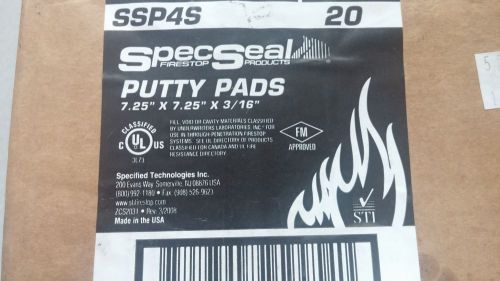 Firestone SpecSeal PuttyPads SSP4S 20 CT Box 7.25&#034;X7.25&#034;X3/16