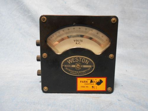 Weston Instruments AC 30 Volt Meter Model 433 Made in USA