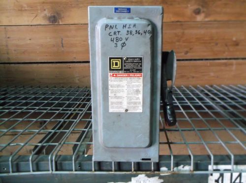 Square D 30A Heavy Duty Safety Switch  600 VAC/VDC