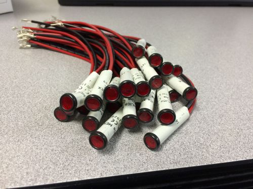 Solico 1835-1-13-20310 14v 3w red pilot light with leads  *lot of 25* for sale