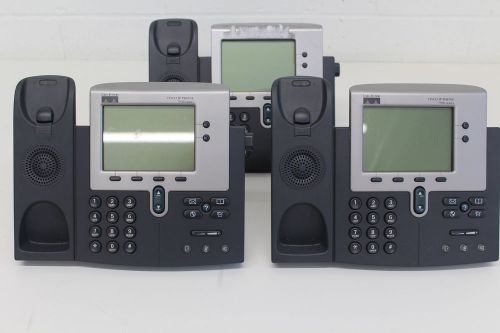 (lot of 3) cisco unified ip voip desktop phone parts only with stand cp-7940g for sale