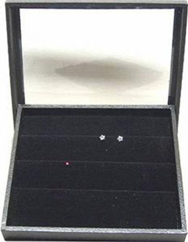 CLEAR  TOP JEWELRY DISPLAY CASE BOX W/ EARRING