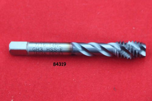 NEW 7/16-14NC GREENFIELD 3 FLUTE SPIRAL BOTTOMING TAP CHAMFER TiCN GH3 #84319