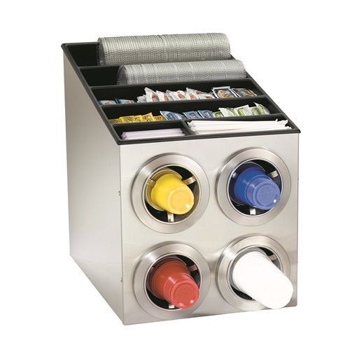 Dispense-Rite CTC-L-2X2SS adjustable Cup Dispensing Cabinet