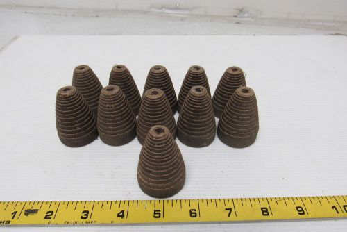 Tapered Sanding Cone 1-1/2&#034; Wide At Base 2&#034; Tall W/1/4&#034; Opening Lot of 11