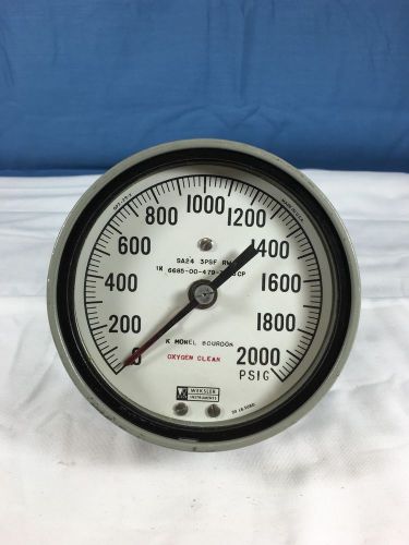 Weksler 4.5&#034; 0-2000 Mil-Spec Gauge