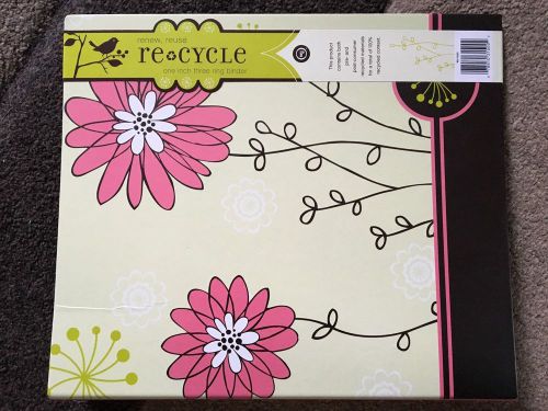 Wilson Jones Recycled Bliss 3-Ring Binder, 1 Capacity, Letter Size, Floral