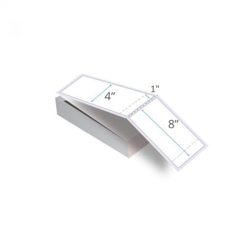 2000 Fanfold 4x8, 1 Up Receipt Direct Print Shipping Labels Zebra Dymo LaserJet