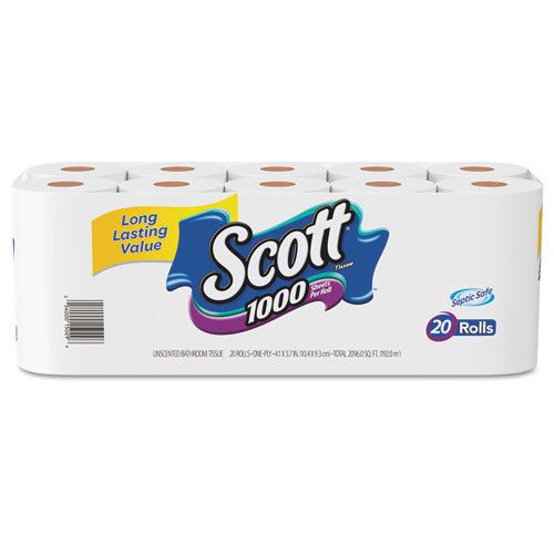Scott Standard Roll Bathroom Tissue, 1-Ply (KCC20032)