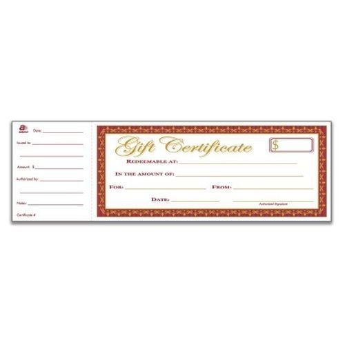Adams Gift Certificate Book - GFTBK1