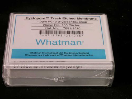 Whatman Cyclopore Track Etched Membrane 7091-2510 1.0 um PC 10 Hydrophilic 25 mm