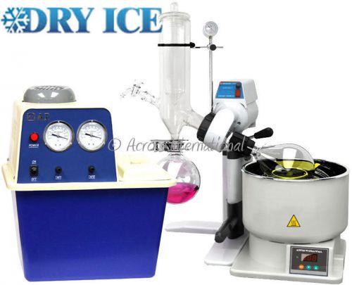 Ai solventvap 2l rotary evaporator w/ cold trap condenser, pump and manual lift for sale