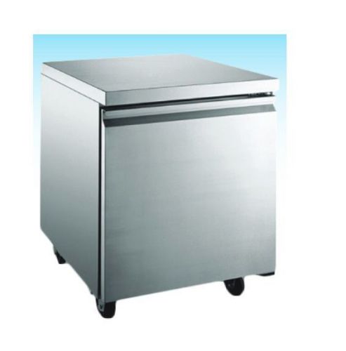 Omcan fr-cn-0686 27&#034; 5.5cf 1-door stainless commercial undercounter freezer new! for sale